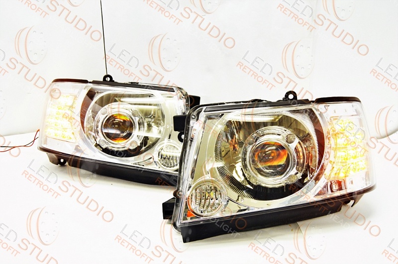 Светодиодные фары Nissan Patrol GR Y61 Bi Led